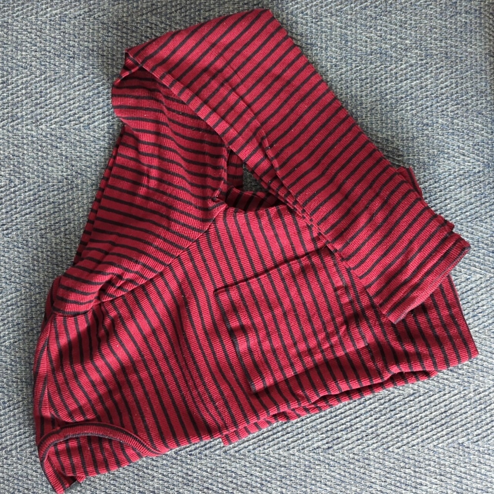 Forever 21 Red and Black Striped Top